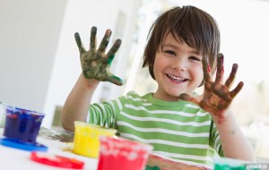 Non-Masturbating Child, showing that he is not masturbating